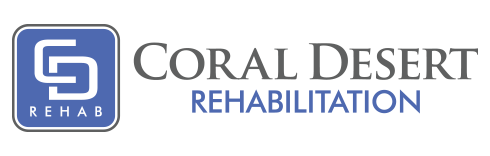 Coral Desert Rehabilitation blue and gray logo redesign